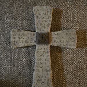 Decorative Stone Cross with Inscription